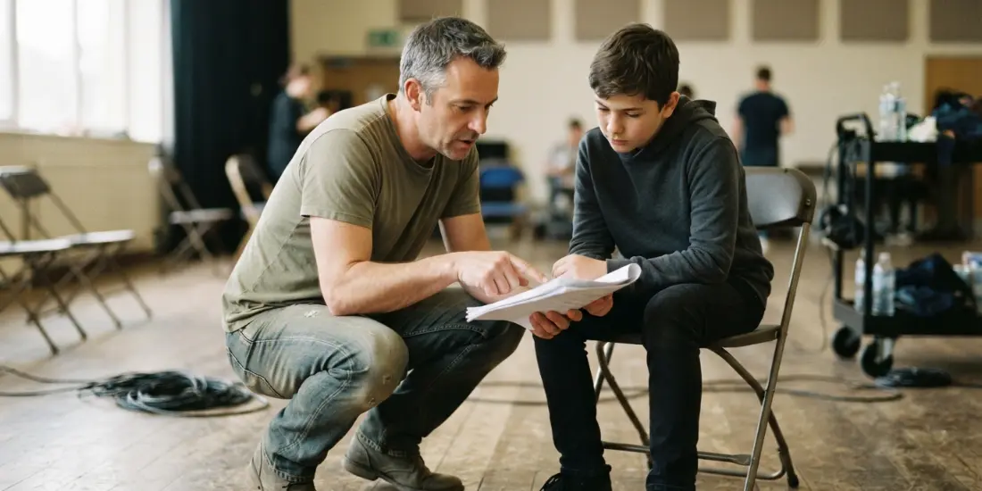 Acting class for teens in San Francisco — two campers working a scene on camera